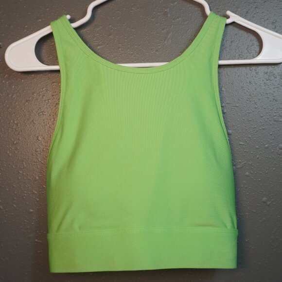 Fabletics Women Siena Green High-Impact Cross Back Sports Bra Size 14 Pit To Pit - Picture 2 of 5
